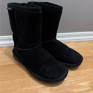 BearPaw Black Furry Boots